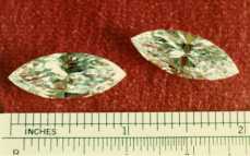 Polished 9ct Marquise diamonds cut from the 14th largest diamond in the world